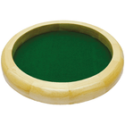 Ronde dobbelpiste in blank hout met groene vilt - Ø 35 cm - Dobbelspellen H.O.T. Sports + Toys - In den Olifant