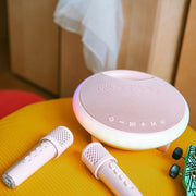 Roze karaoke luidspreker met 2 microfoons - Kidykaraoke - Muziekinstrumenten Kidywolf - In den Olifant