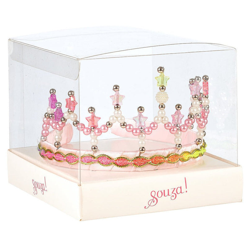 Roze kroon in geschenkverpakking - Valerie - Verkleedaccessoires Souza for kids - In den Olifant