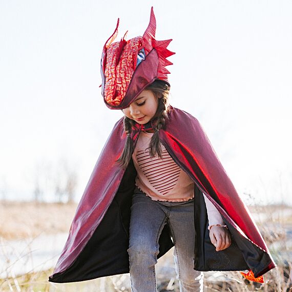 Verkleedcape Draak - Ruby Metallic Dragon