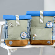 Rugzak Medium Rolltop Backpack Sunny Explorer Green/Blue - Rugzakken Lässig - In den Olifant