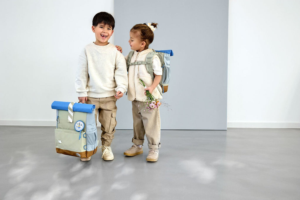 Rugzak Medium Rolltop Backpack Sunny Explorer Green/Blue - Rugzakken Lässig - In den Olifant