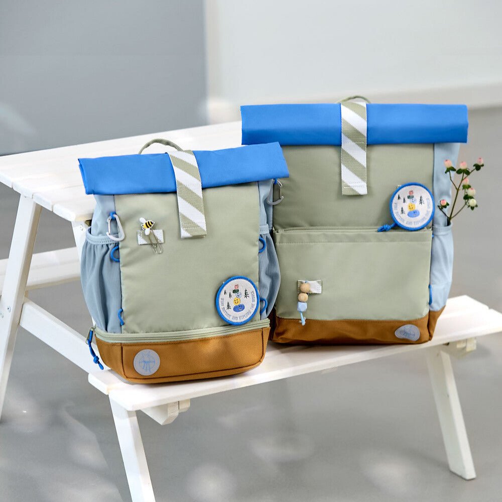 Rugzak Medium Rolltop Backpack Sunny Explorer Green/Blue - Rugzakken Lässig - In den Olifant