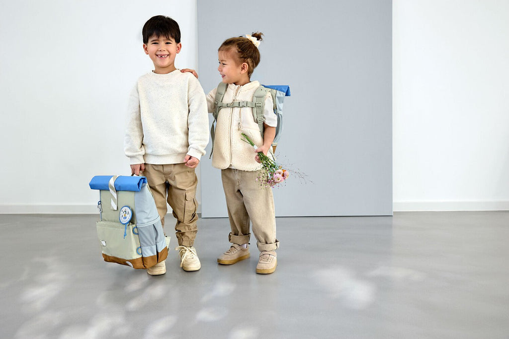 Rugzak Medium Rolltop Backpack Sunny Explorer Green/Blue - Rugzakken Lässig - In den Olifant