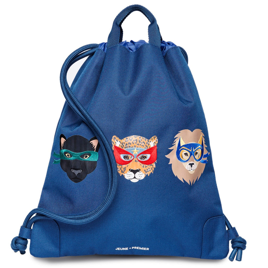 Rugzak met trekkoorden City Bag - Supercats - Turn - en zwemzakken Jeune Premier - In den Olifant