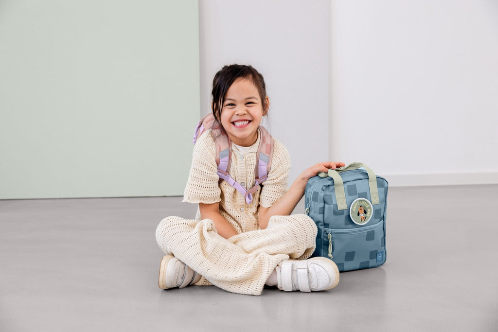 Rugzak Mini Square Backpack Pattern Party blue - Rugzakken Lässig - In den Olifant