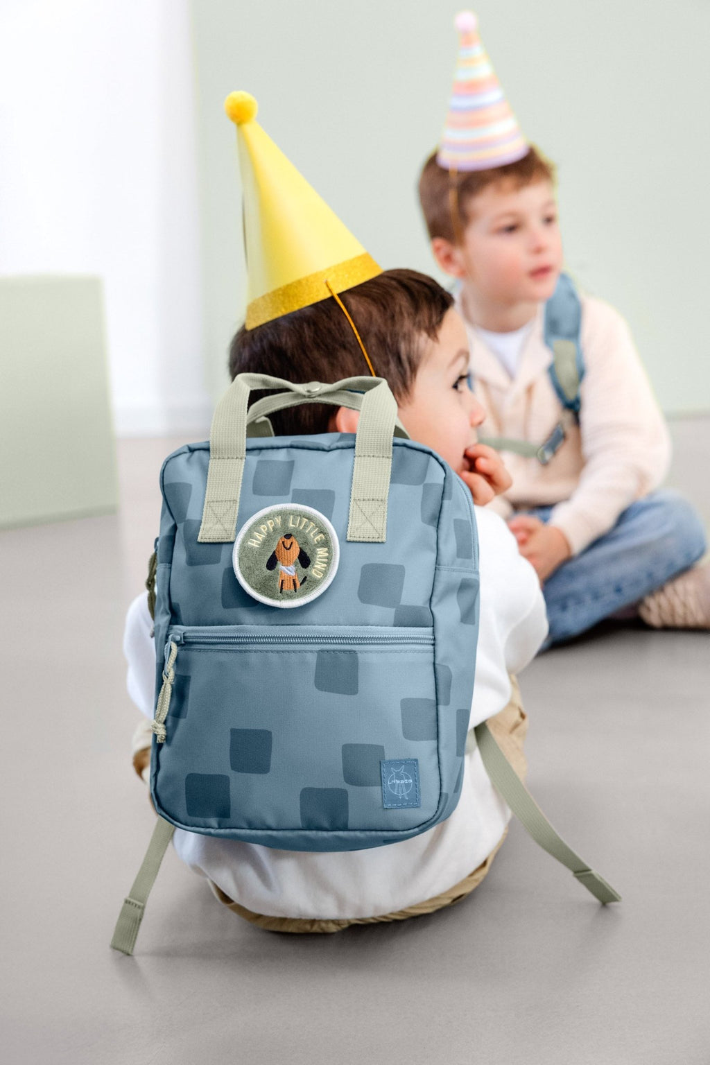 Rugzak Mini Square Backpack Pattern Party blue - Rugzakken Lässig - In den Olifant
