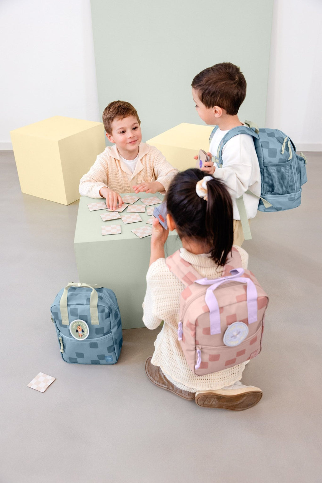 Rugzak Mini Square Backpack Pattern Party rose - Rugzakken Lässig - In den Olifant