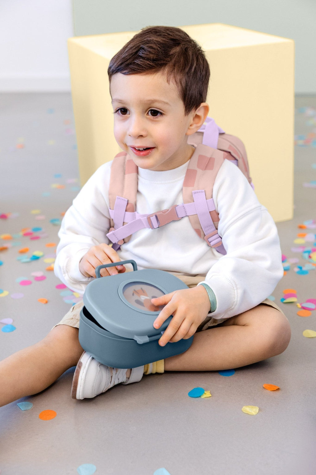 Rugzak Mini Square Backpack Pattern Party rose - Rugzakken Lässig - In den Olifant