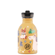 RVS drinkfles Urban Bottle Farm Friends - 250 ml - Drinkflessen 24Bottles - In den Olifant