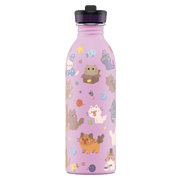 RVS drinkfles Urban Bottle Meow Friends - 500 ml - Drinkflessen 24Bottles - In den Olifant
