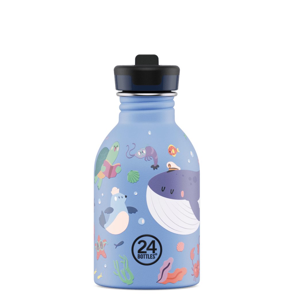 RVS Drinkfles Urban Bottle Ocean Friends - 250 ml - Drinkflessen 24Bottles - In den Olifant