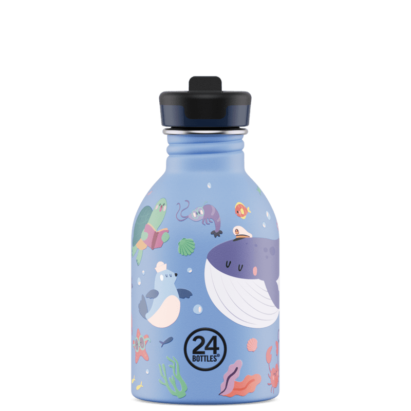 RVS Drinkfles Urban Bottle Ocean Friends - 250 ml - Drinkflessen 24Bottles - In den Olifant