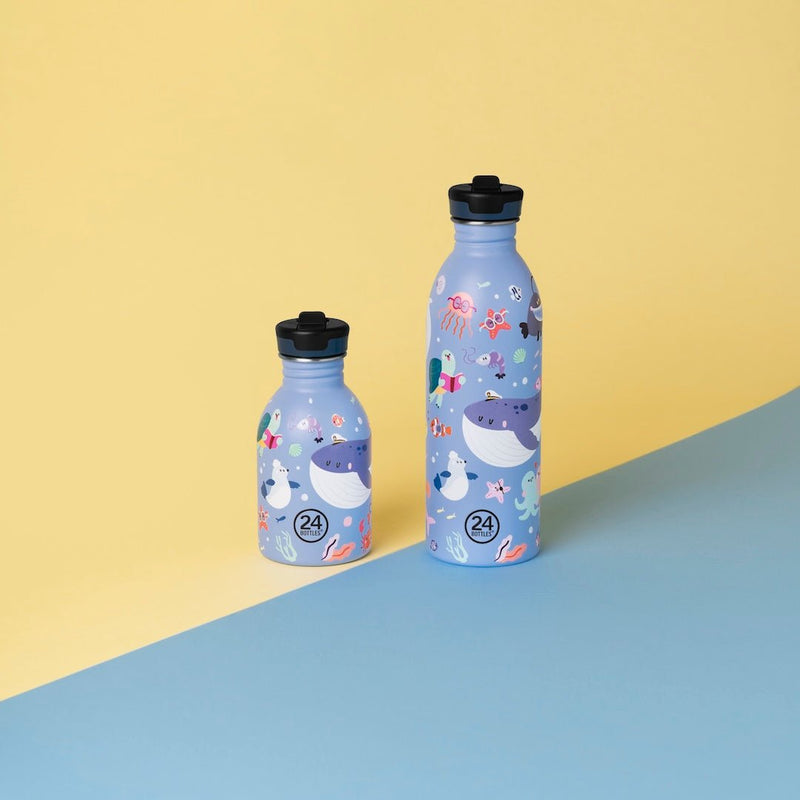 RVS drinkfles Urban Bottle Ocean Friends - 500 ml - Drinkflessen 24Bottles - In den Olifant