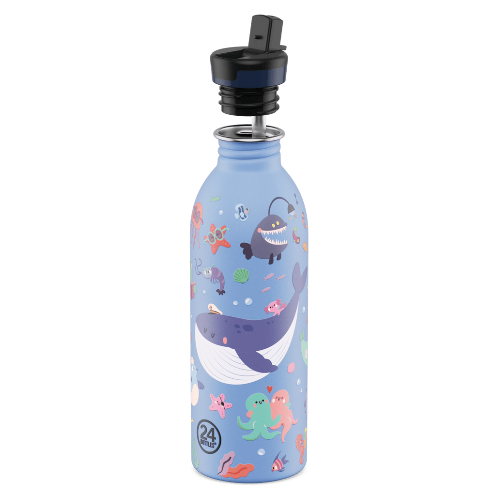 RVS drinkfles Urban Bottle Ocean Friends - 500 ml - Drinkflessen 24Bottles - In den Olifant