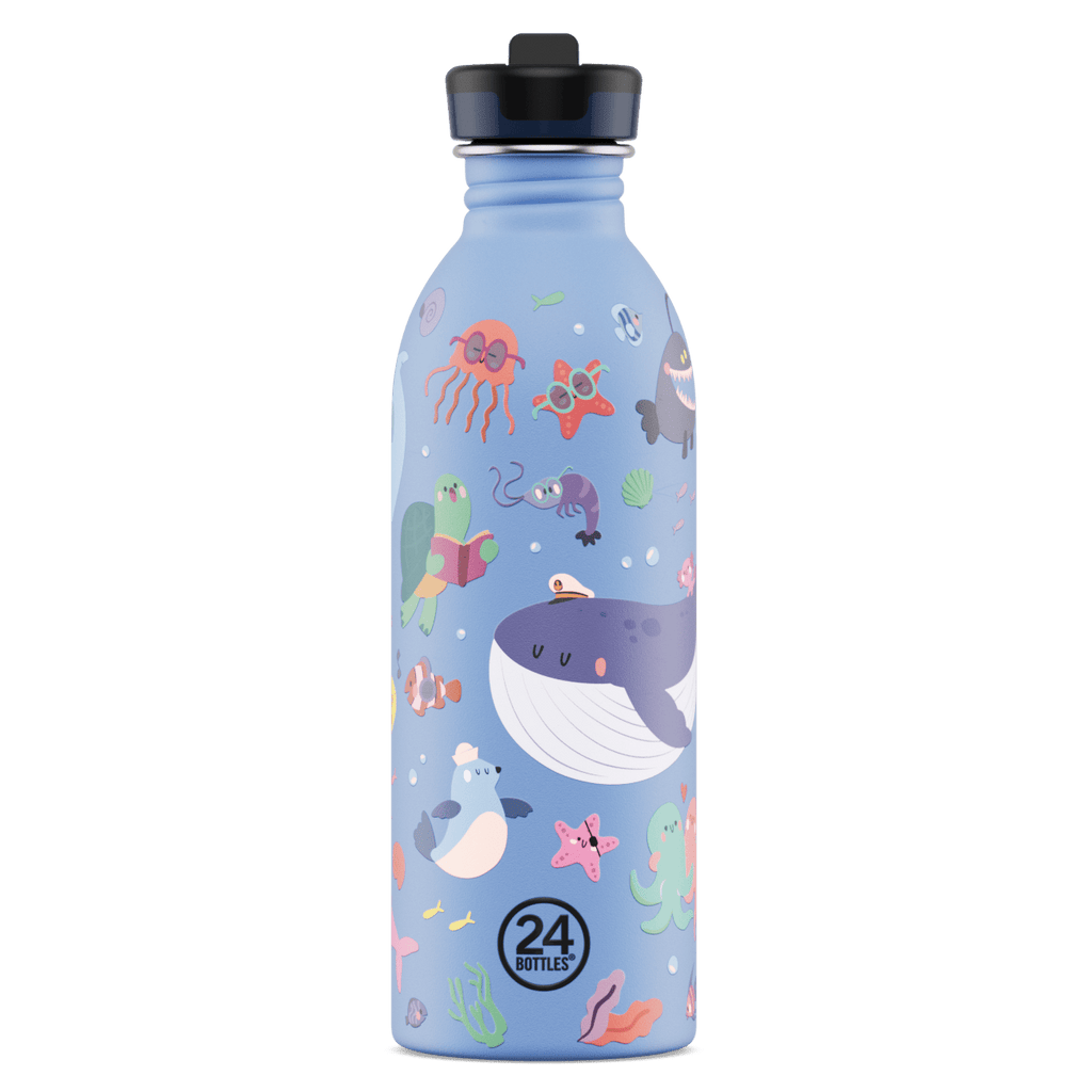 RVS drinkfles Urban Bottle Ocean Friends - 500 ml - Drinkflessen 24Bottles - In den Olifant