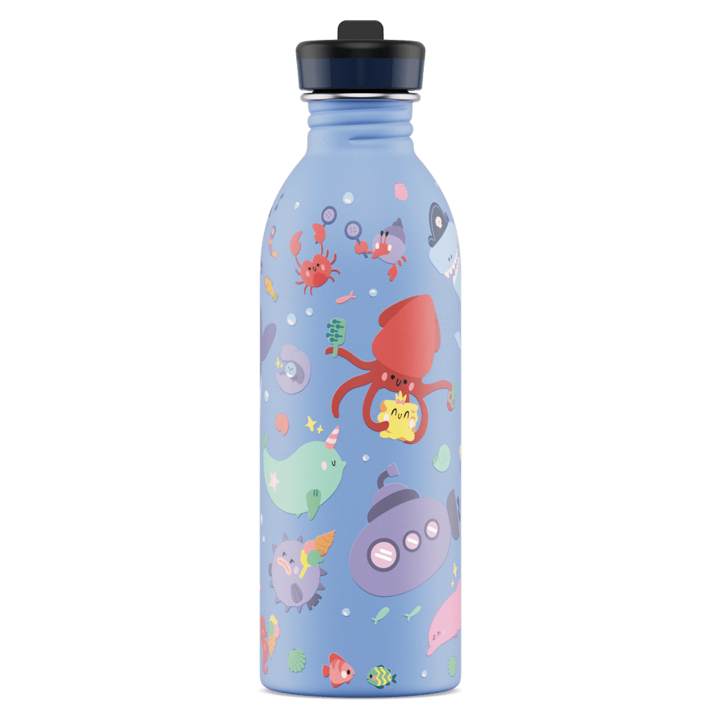 RVS drinkfles Urban Bottle Ocean Friends - 500 ml - Drinkflessen 24Bottles - In den Olifant