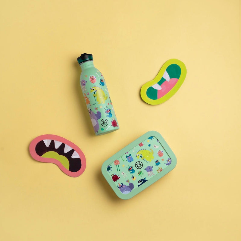 RVS Snackbox Spooky Friends - Lunchboxen en snackdoosjes 24Bottles - In den Olifant