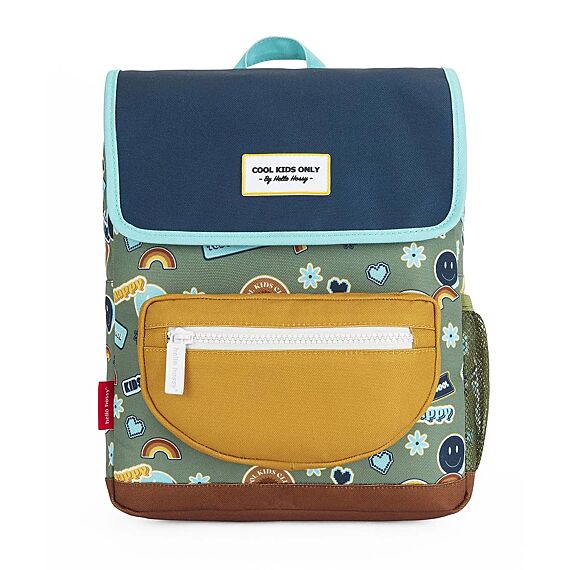 Rugzak Smiley Vert Marron Blue - 2-5 Jaar