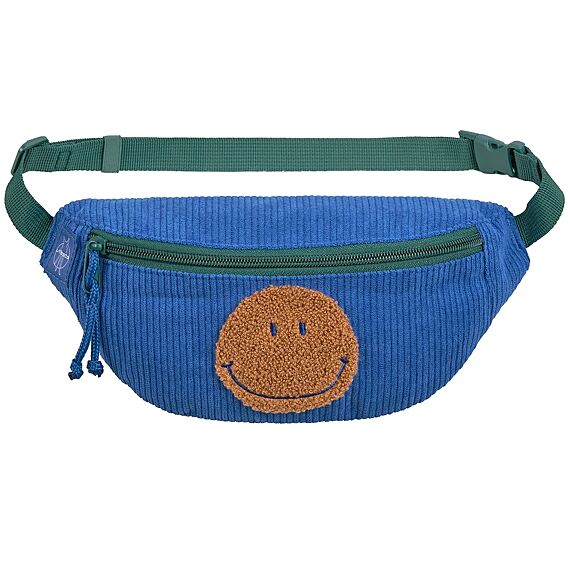 Heuptasje Mini Bum Bag Cord Little Gang Smile Blue