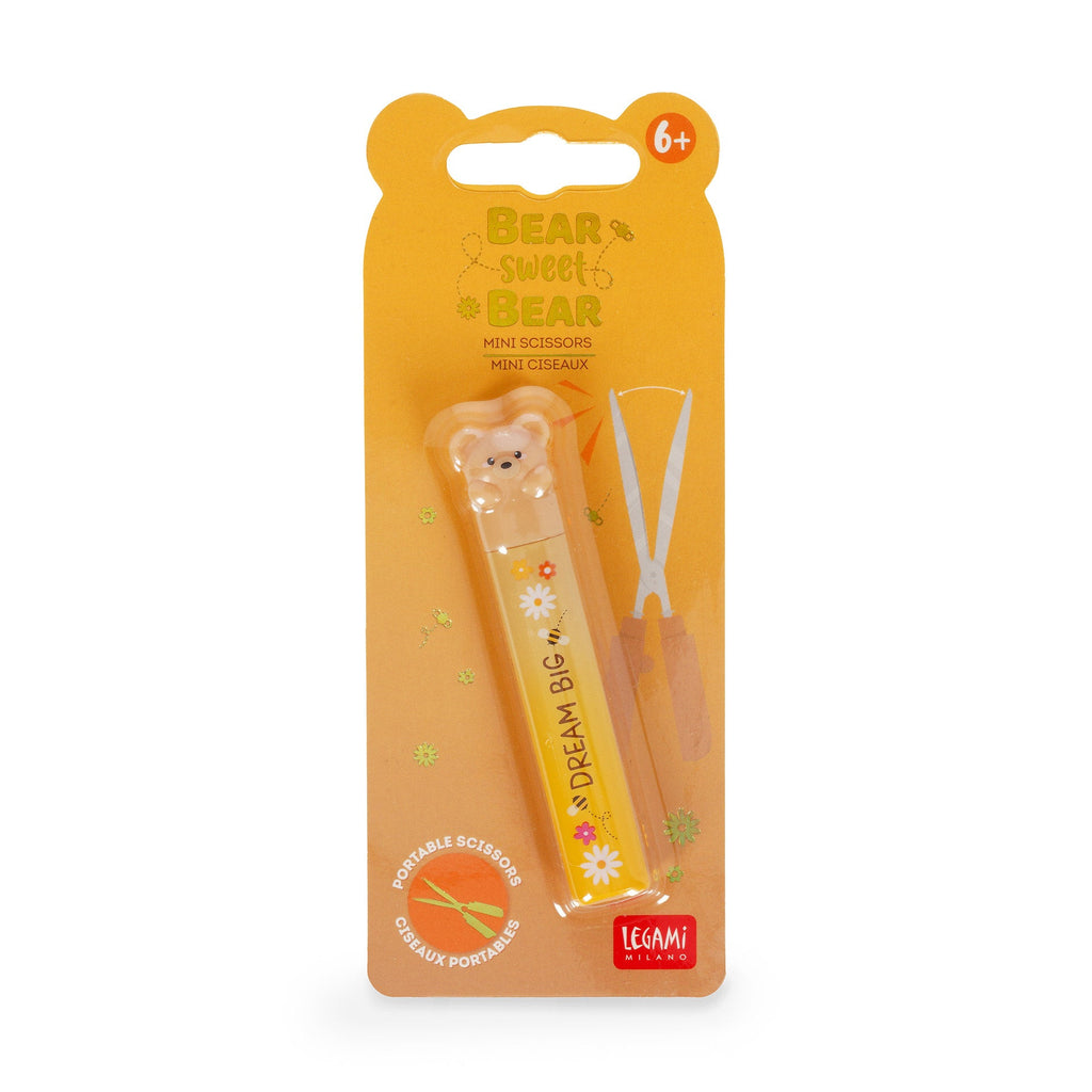 Schaar in houder Bear Sweet Bear - Mini Scissors Teddy Bear - Knutselmateriaal Legami - In den Olifant