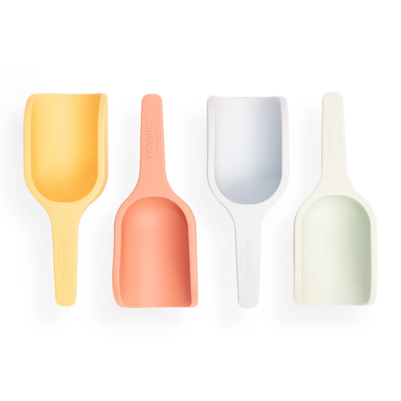 Schepjes Pastel Mini Scoops - set van 4 - Sensorisch speelgoed Inspire My Play - In den Olifant