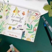 Schetsboek voor aquarel - Le Jardin du Moulin - Schilderen Moulin Roty - In den Olifant