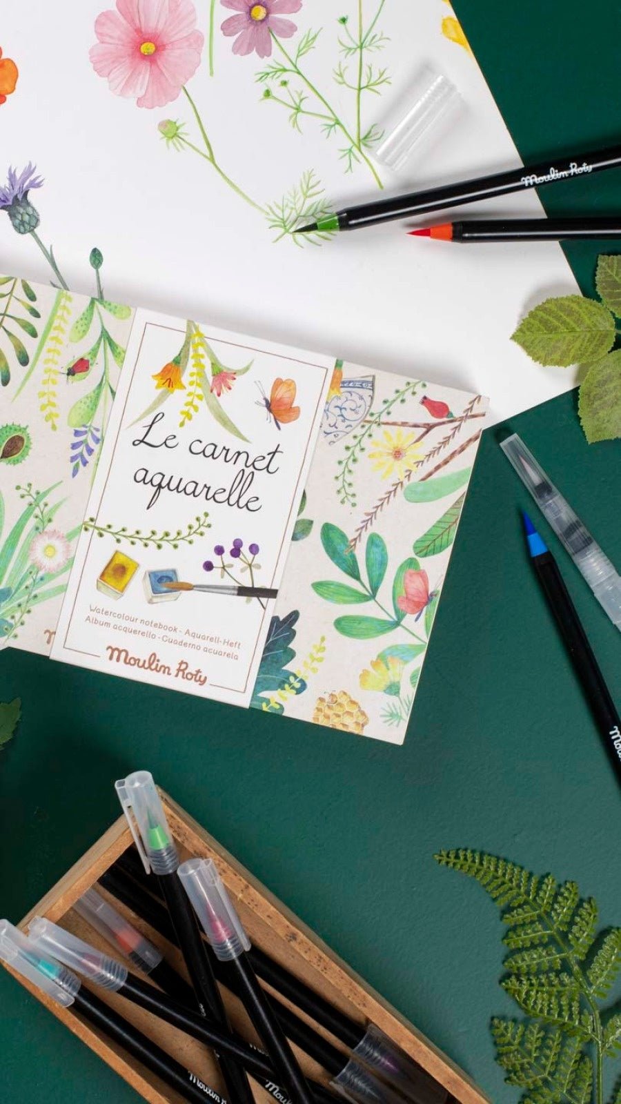 Schetsboek voor aquarel - Le Jardin du Moulin - Schilderen Moulin Roty - In den Olifant