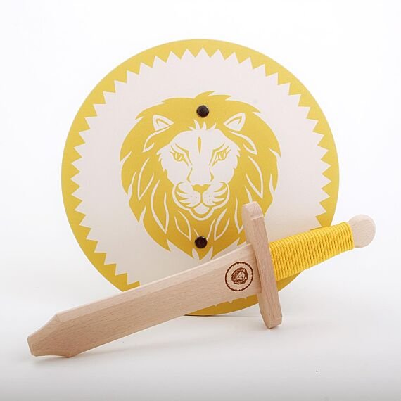 Schild En Zwaard Leopold | Gele Mini Set - Wapens en helmen Vah - In den Olifant