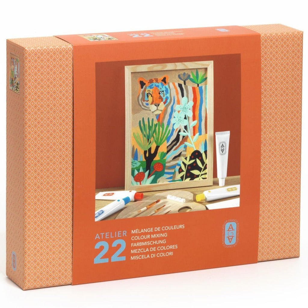 Schilderset Atelier 22 - Kleuren mixen - Schilderen Djeco - In den Olifant