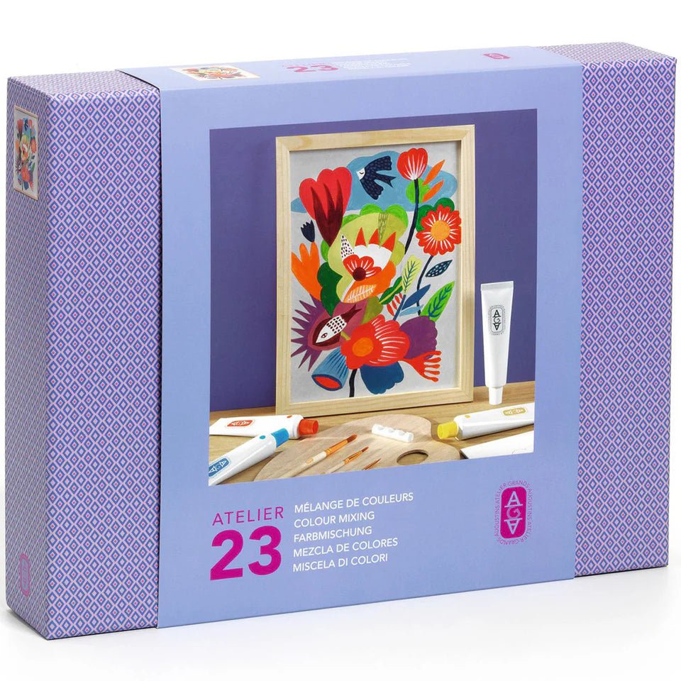 Schilderset Atelier 23 - Kleuren mixen - Schilderen Djeco - In den Olifant