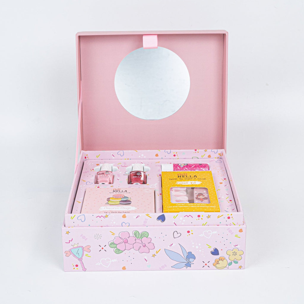 Schminkset Cadeauset - Fairy Case Pink - Kinderschmink en tattoos Miss Nella - In den Olifant