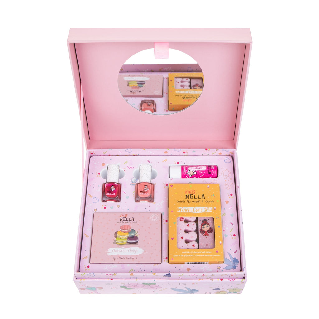 Schminkset Cadeauset - Fairy Case Pink - Kinderschmink en tattoos Miss Nella - In den Olifant