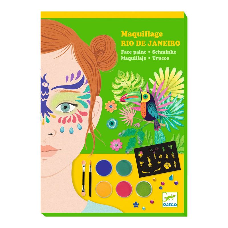 Schminkset voor kinderen - Face Paint Rio de Janeiro - Kinderschmink en tattoos Djeco - In den Olifant