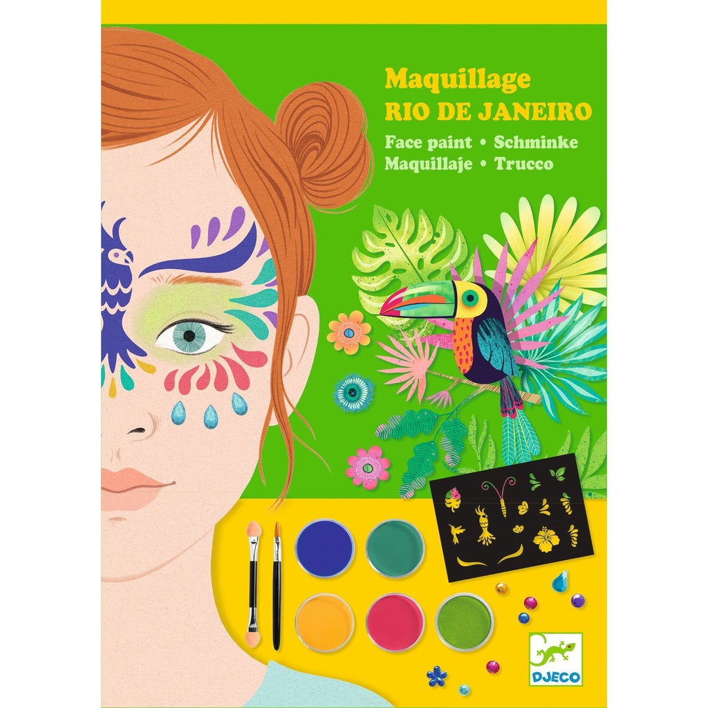 Schminkset voor kinderen - Face Paint Rio de Janeiro - Kinderschmink en tattoos Djeco - In den Olifant