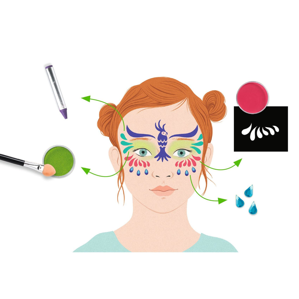 Schminkset voor kinderen - Face Paint Rio de Janeiro - Kinderschmink en tattoos Djeco - In den Olifant