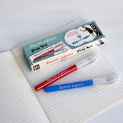 Secret Agent invisible ink spy pens - set van 2 - Schrijfwaren REX London - In den Olifant