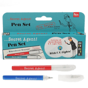 Secret Agent invisible ink spy pens - set van 2 - Schrijfwaren REX London - In den Olifant