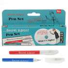 Secret Agent invisible ink spy pens - set van 2 - Schrijfwaren REX London - In den Olifant