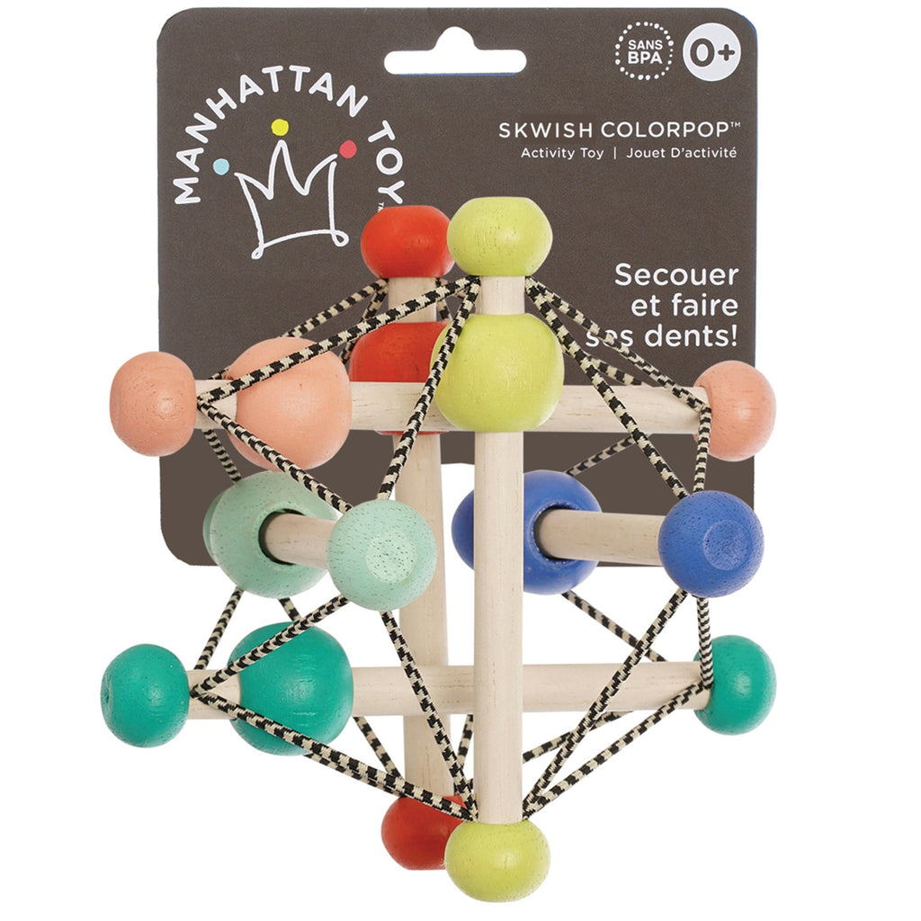 Sensorisch babyspeeltje - Skwish Colorpop - Activiteitenspeelgoed Manhattan Toy - In den Olifant