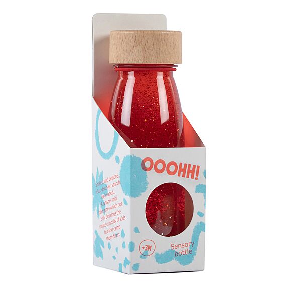 Sensorische Fles Float | Rood - Petit Boum - In den Olifant