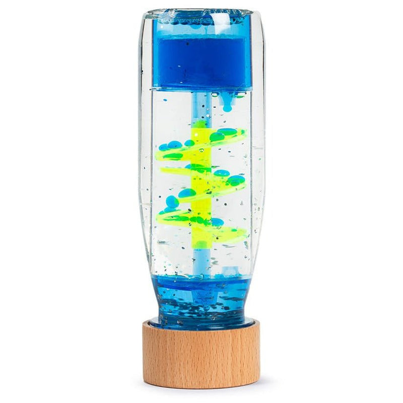 Sensorische fles Petit Boum Move Bottle Spiral Blue - Sensorisch speelgoed Petit Boum - In den Olifant