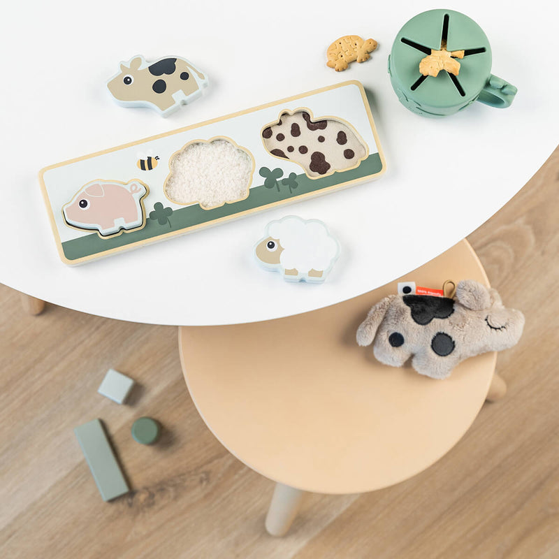 Sensorische puzzel Tiny farm Colour mix - Eerste legpuzzels Done by Deer - In den Olifant