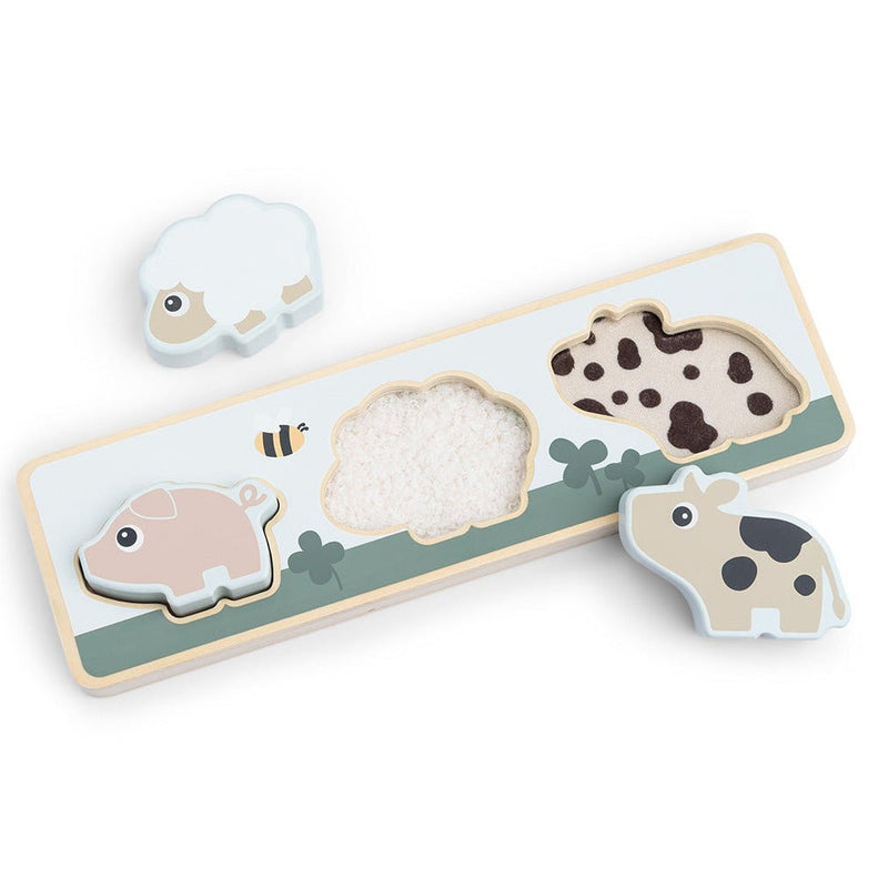 Sensorische puzzel Tiny farm Colour mix - Eerste legpuzzels Done by Deer - In den Olifant