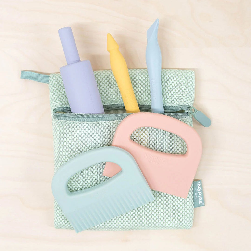 Sensory Dough Tool Set - 5 onderdelen - Boetseren Inspire My Play - In den Olifant