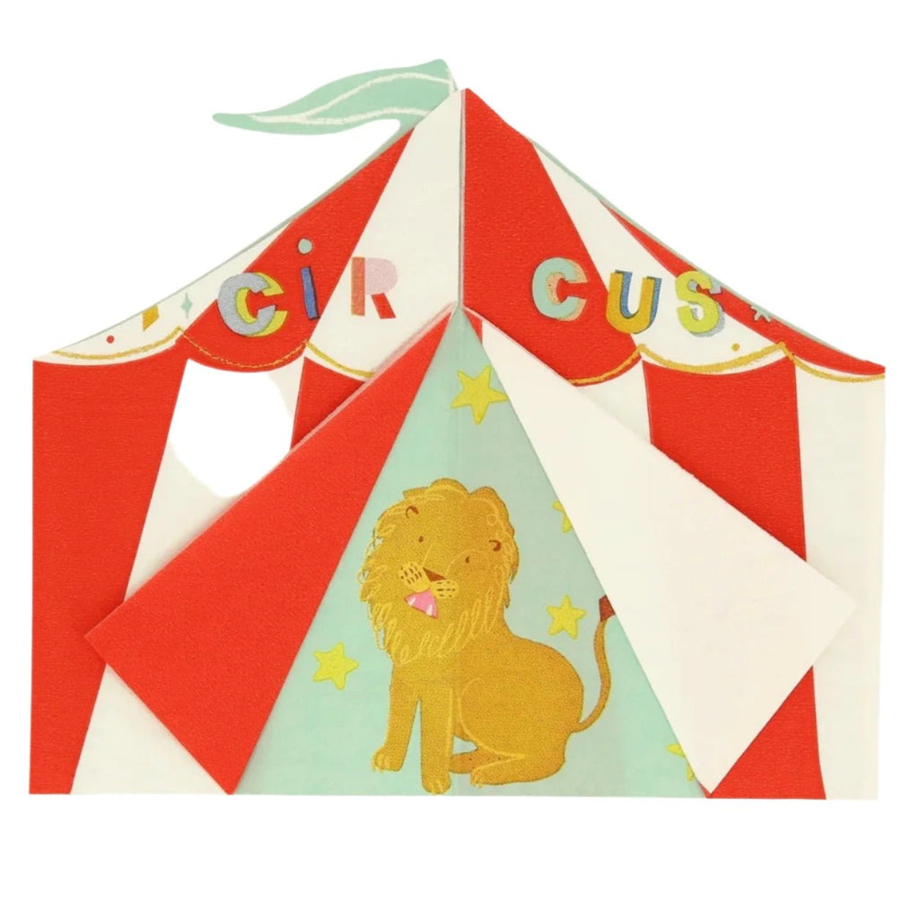 Servetten Circus Shaped Big Top Napkins - set van 16 - Meri Meri - In den Olifant