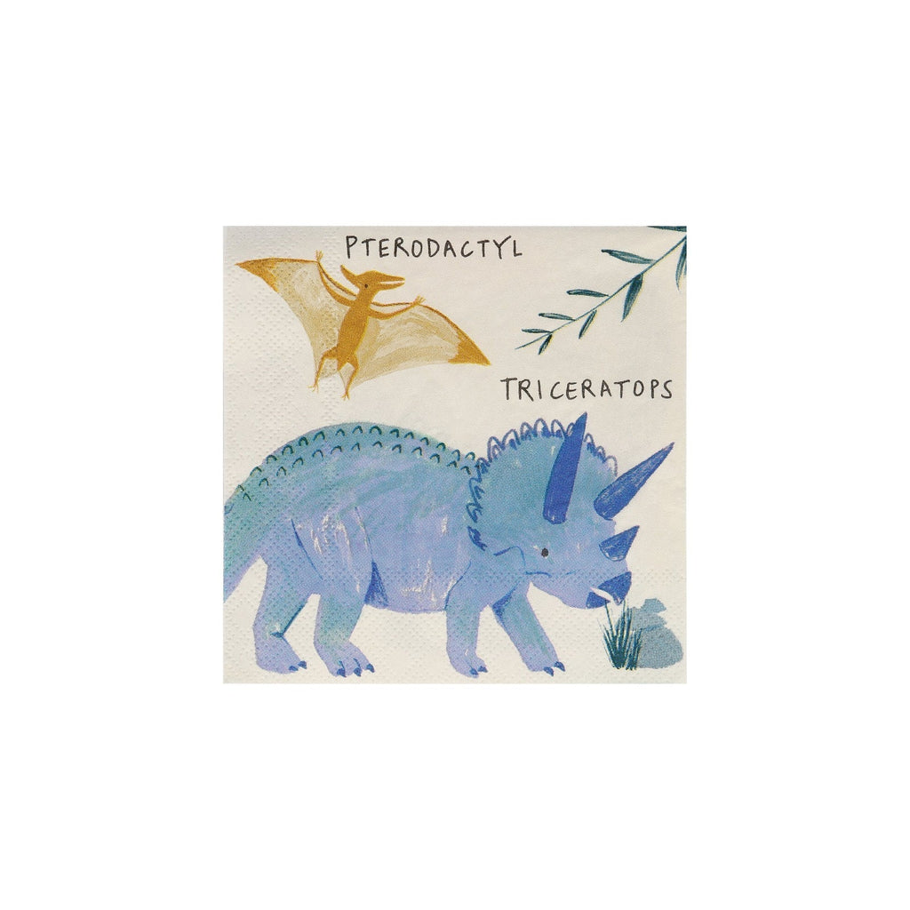 Servetten Dinosaur Kingdom Small Napkins - set van 16 - Servetten Meri Meri - In den Olifant