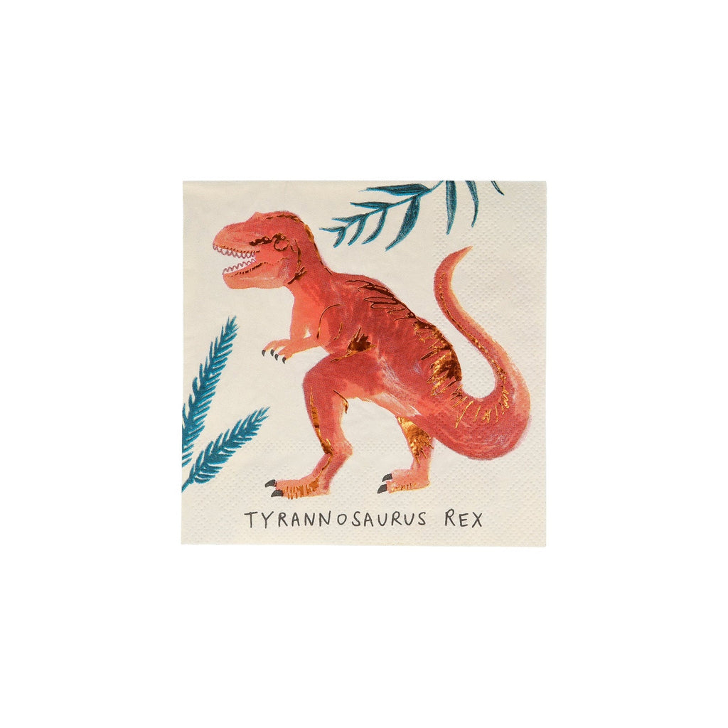 Servetten Dinosaur Kingdom Small Napkins - set van 16 - Servetten Meri Meri - In den Olifant