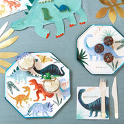 Servetten Dinosaur Kingdom Small Napkins - set van 16 - Servetten Meri Meri - In den Olifant