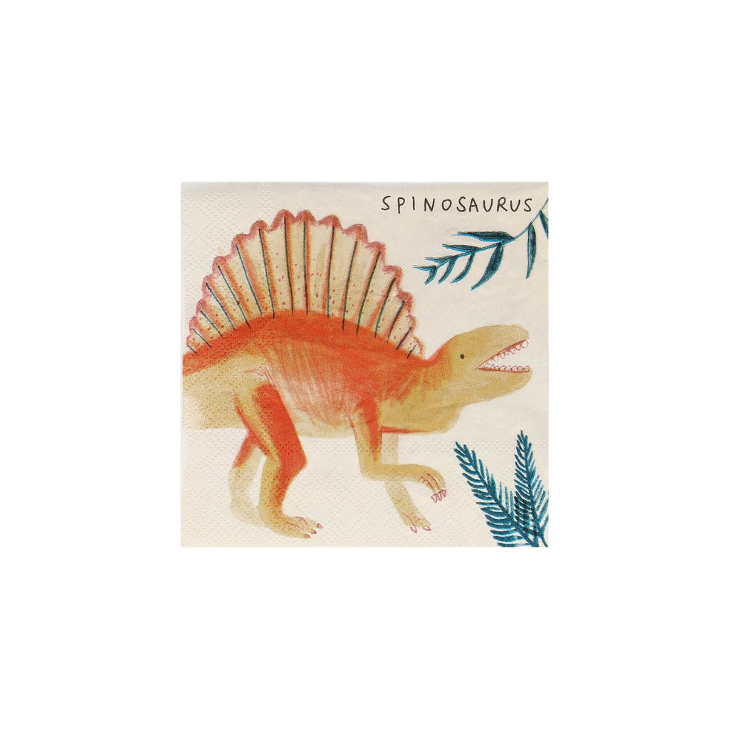 Servetten Dinosaur Kingdom Small Napkins - set van 16 - Servetten Meri Meri - In den Olifant